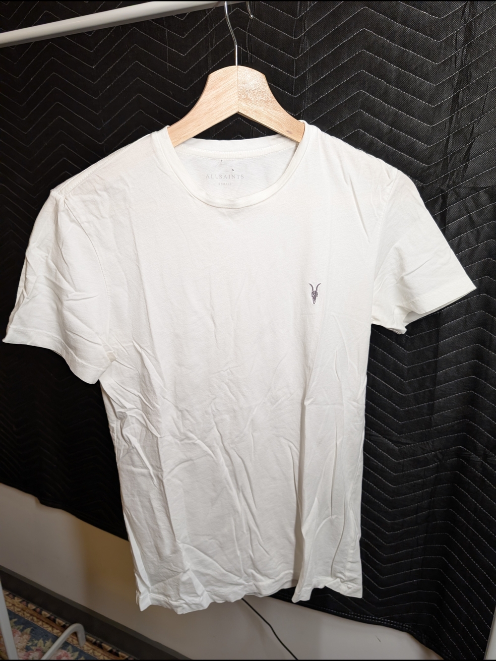 All Saints Men's White Crew Neck T-Shirt
